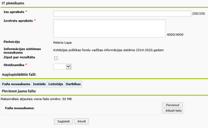 Kļūdas pieteikuma forma